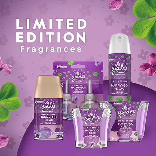 Miniatura 8 de Glade PlugIns - Recambios para ambientador, aceites esenciales y perfumados para el hogar y el baño, Happy-Go-Lilac, 0.67 onzas líquidas