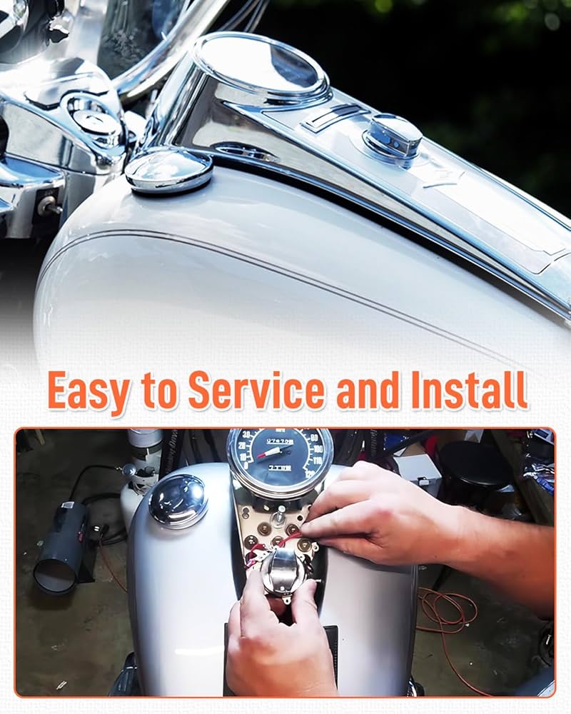 Quaneguzy Motorcycle Ignition Switch Lock with 2*Keys Fit