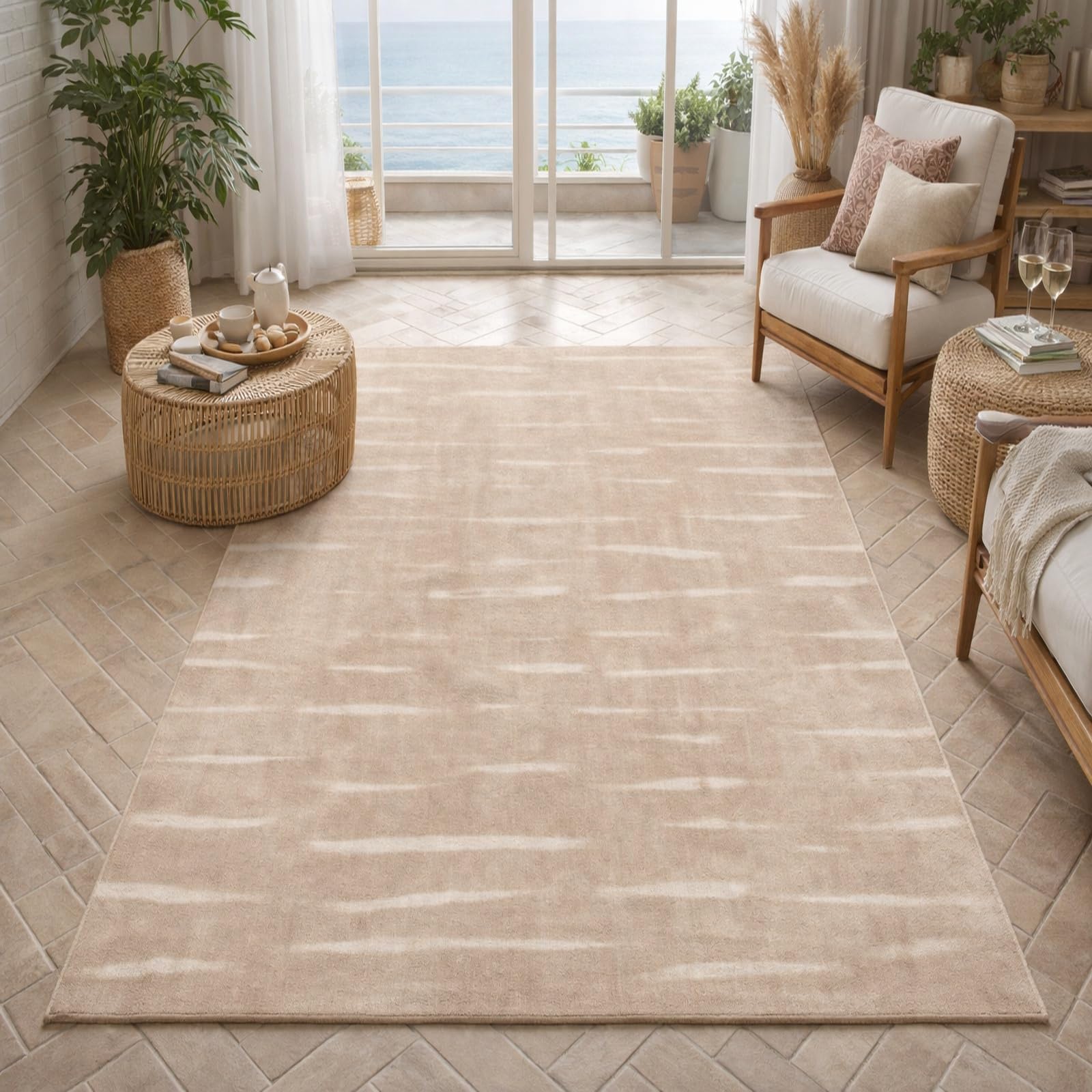 Tapis d'entrée intérieur doux pour protéger le sol devant un canapé ou une petite chambre