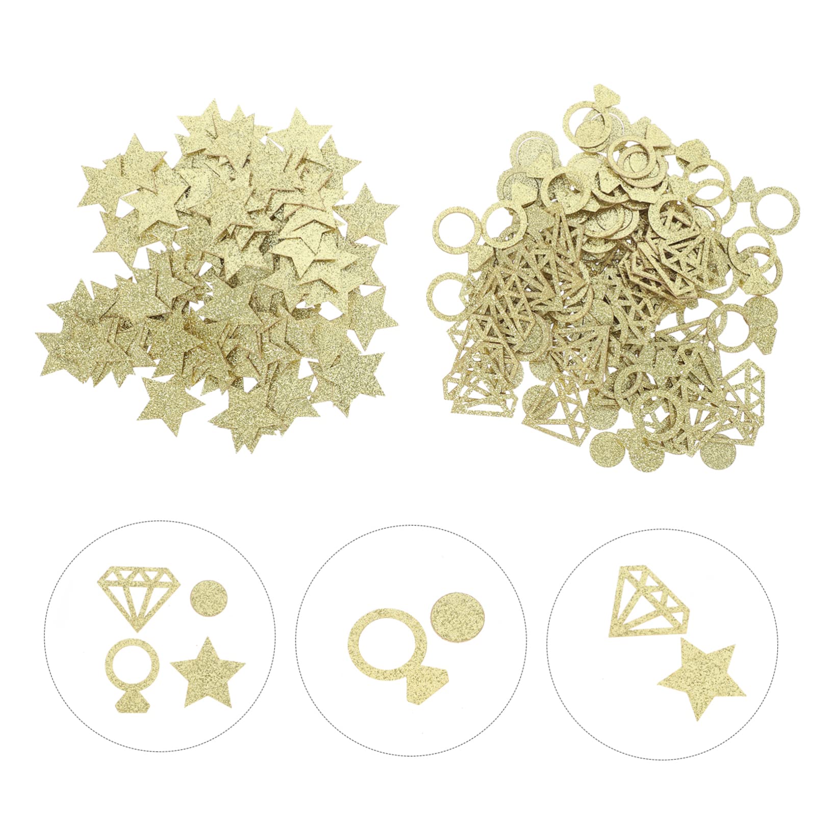 Gadpiparty 8confezioni Confetti Decorativi Carta Stelle Dorate Da Pacchi Per Matrimoni e Feste Decorazioni Eleganti e Facili Da Usare Per Celebrare Momenti Indimenticabili