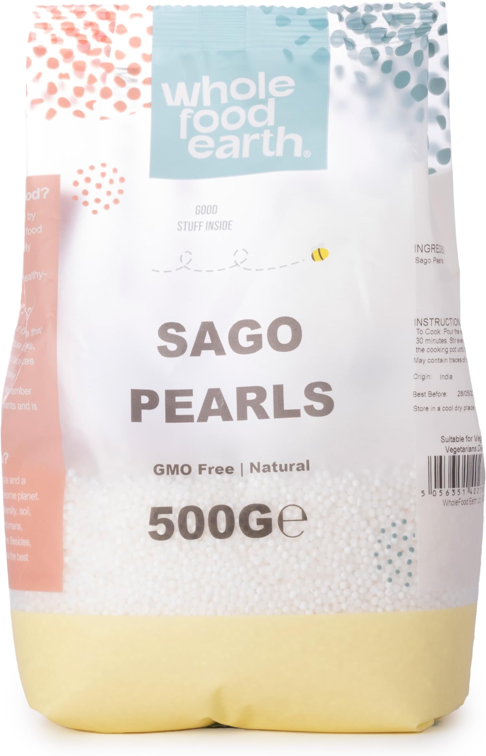 Sago Pearls 500 g | GMO Free | Natural