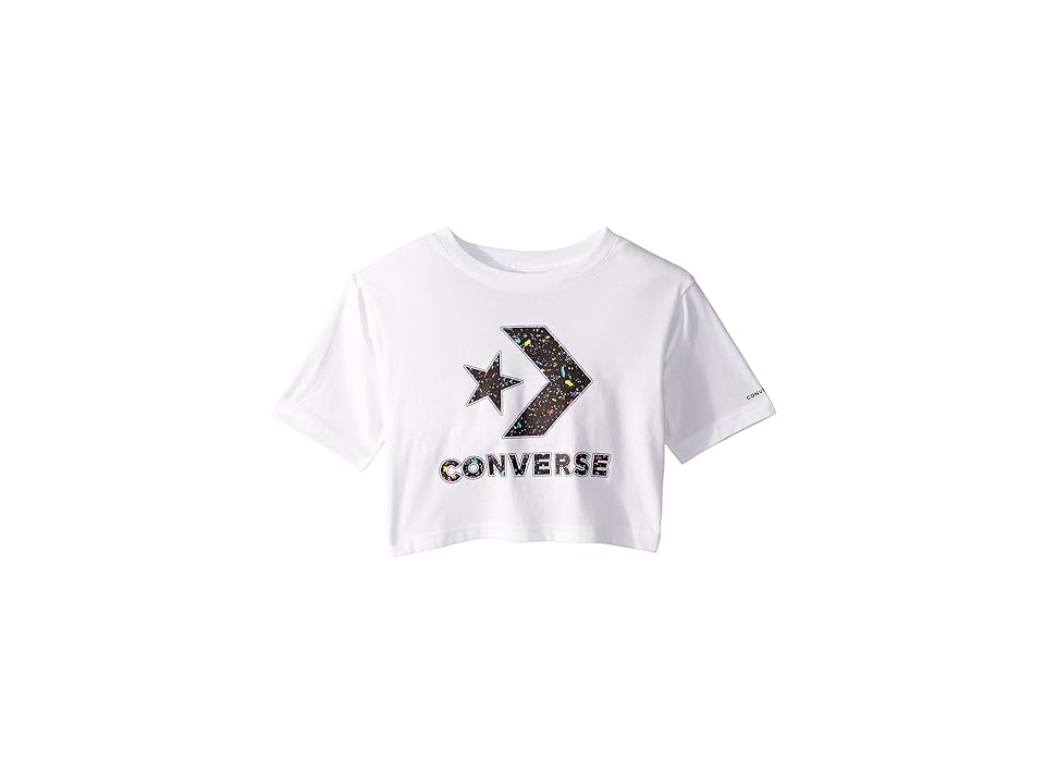 

Converse Kids Star Chevron Splatter Tee (Little Kids) (White) Girl's Clothing
