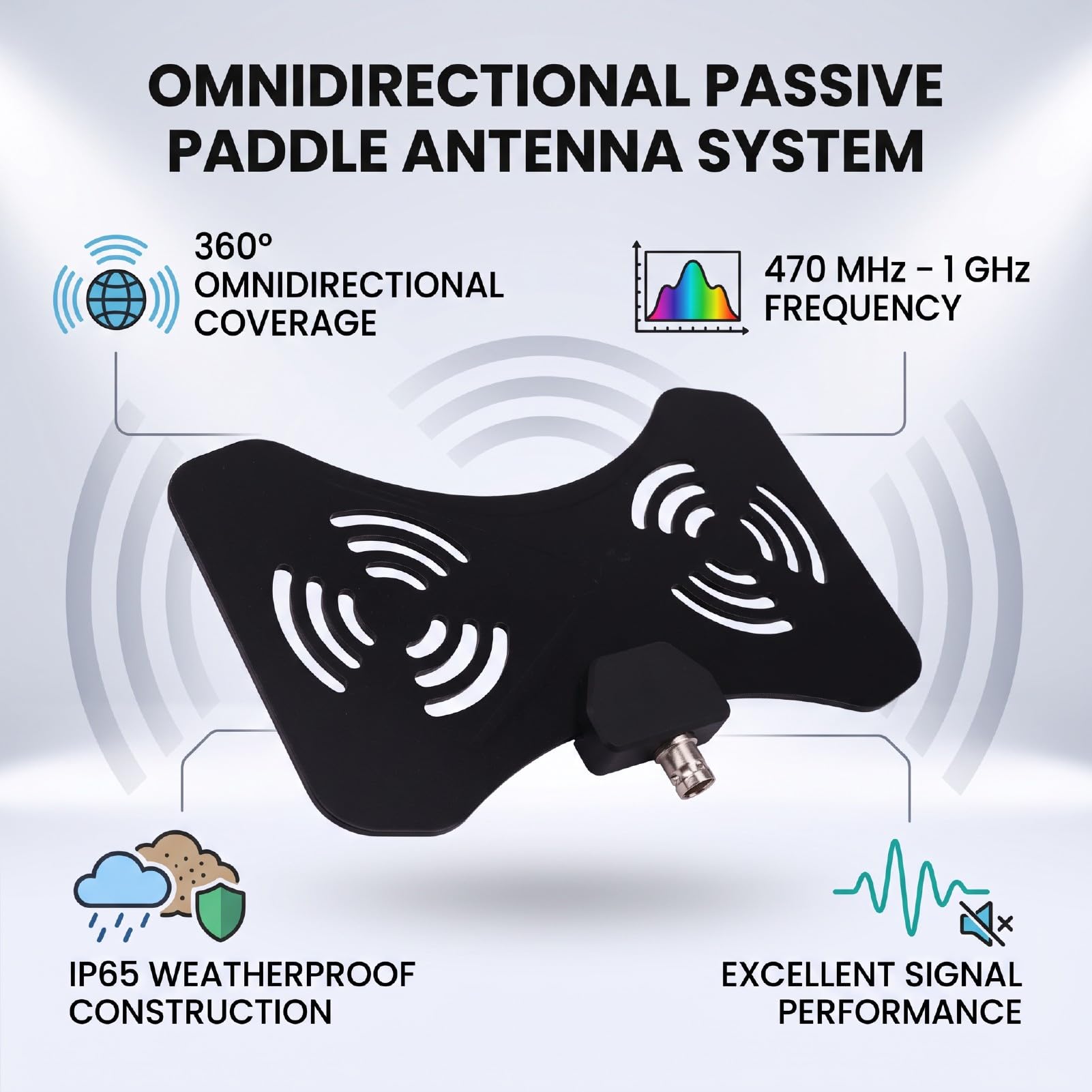 Diyeeni Antenne à Palette Passive Omnidirectionnelle 470 MHz à 1 GHz