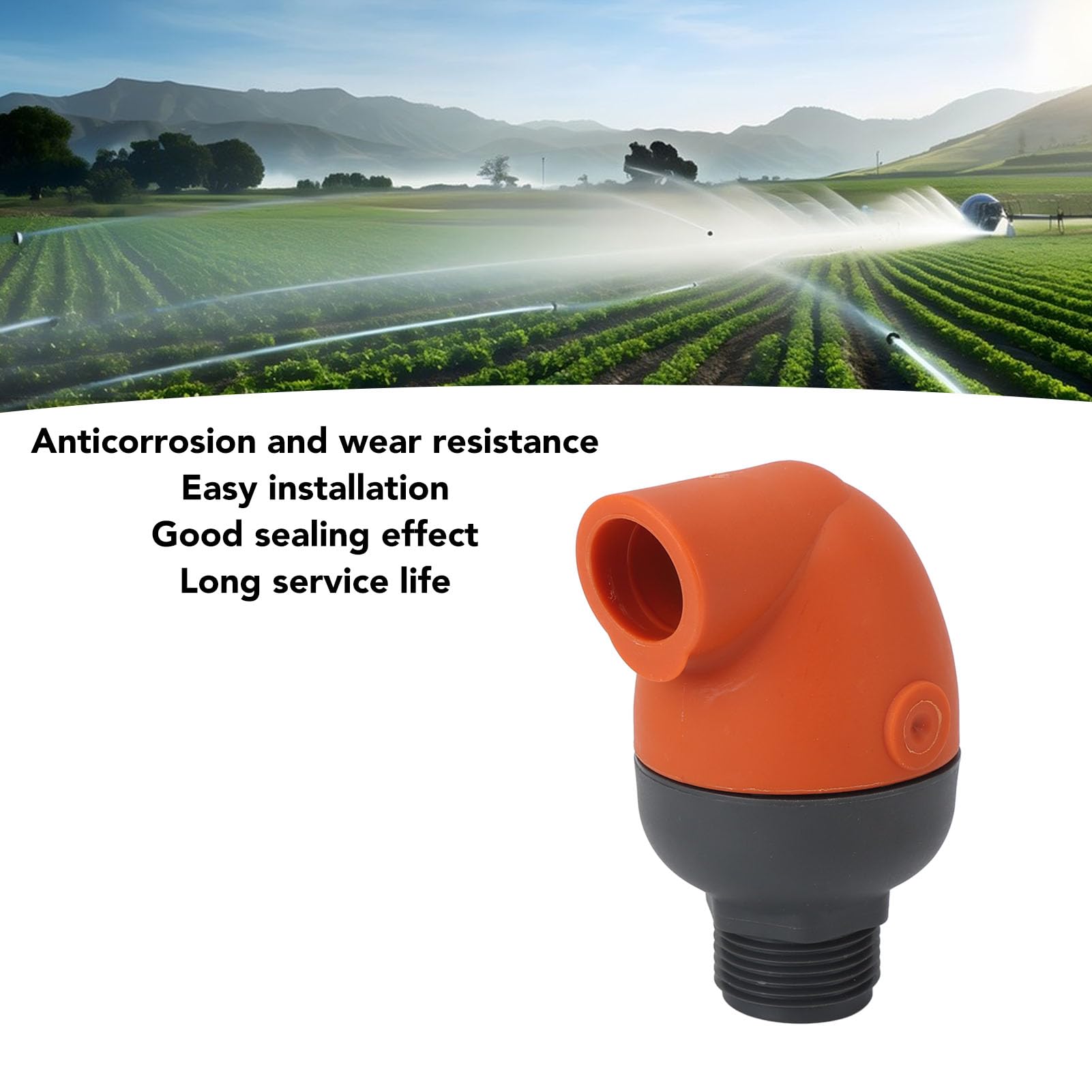 Automatisches Luftentlastungsventil, Luftvakuum-Entlastungsventi, Auslassventil aus Kunststoff, Bewässerungs-Luftentlastungsventil für Landwirtschaft, Garten, Landschaftspflanzung (1,9 cm)