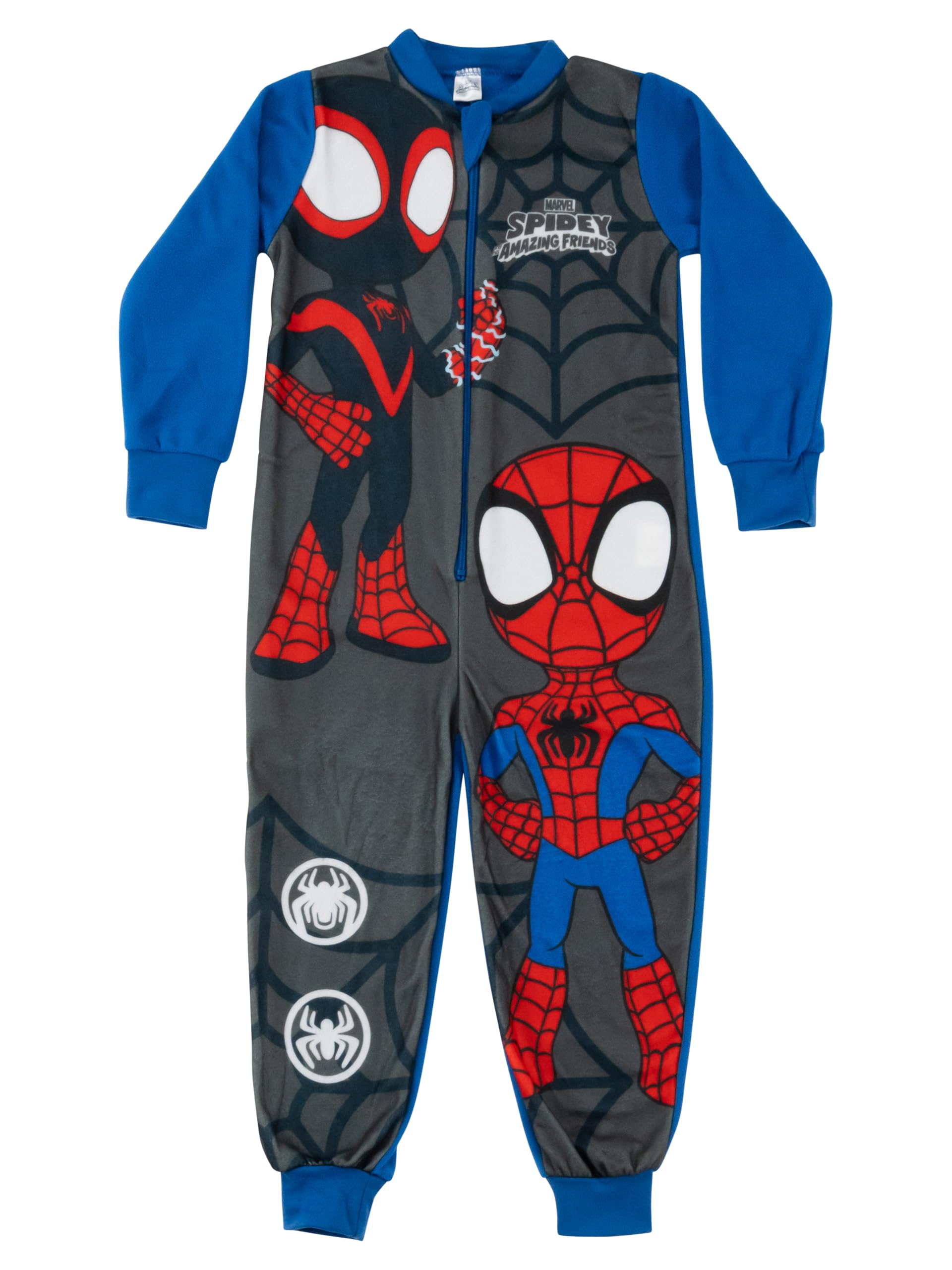Marvel Spidey und Seine Super-FFreunde Kombinezon dla chłopców - Spiderman Kombinezon Dziecięcy Piżama Piżama z długim rękawem czerwony/niebieski