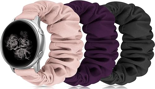 20mm 22mm Scrunchies Bandas de reloj, bandas elásticas de reemplazo para Samsung Galaxy Watch 4 5 Pro 6 7 Classic Galaxy Active 1 2 40mm 44mm para