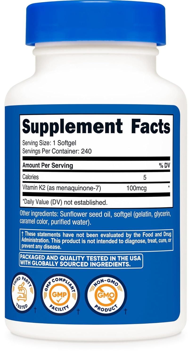 Nutricost Vitamin K2 MK-7 100 mcg, 240 Softgels – Gluten Free and Non-GMO MK7 em promoção! Veja a oferta e mais achadinhos de Vitaminas & Suplementos 5 Hoje é o melhor dia para comprar Nutricost Vitamin K2 MK-7 100 mcg, 240 Softgels – Gluten Free and Non-GMO MK7 com aquele preço maroto! Promoção! Aproveite a oferta! 5