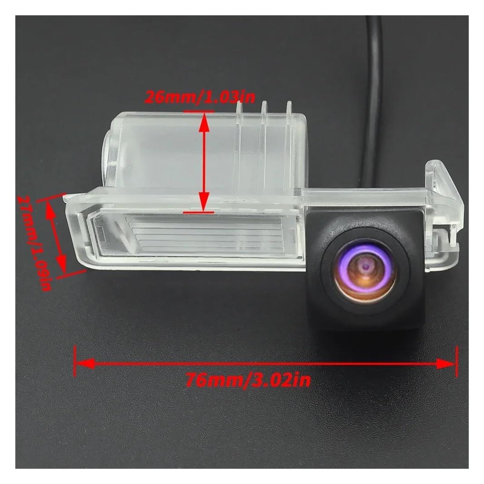 HD 1080P Resistente al Agua Cámara de visión Trasera para vehículo Especial, Ojo pez, HD, 1080P, AHD, 170 Grados, para V 6R/para Golf 6 Vi/para Passat CC(AHD-Dynamic)
