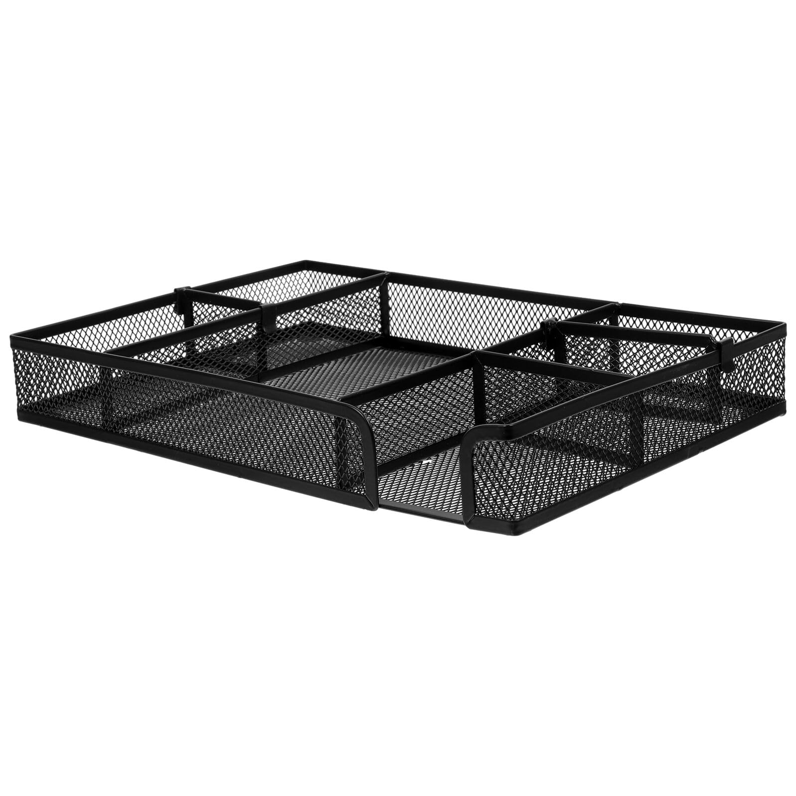 DOITOOL 2 Piezas Organizador de Escritorio Metálico Multifuncional con Divisores Desmontables Compacto y Elegante para Accesorios de Oficina y Papelería de Espacio y Superficie de Trabajo