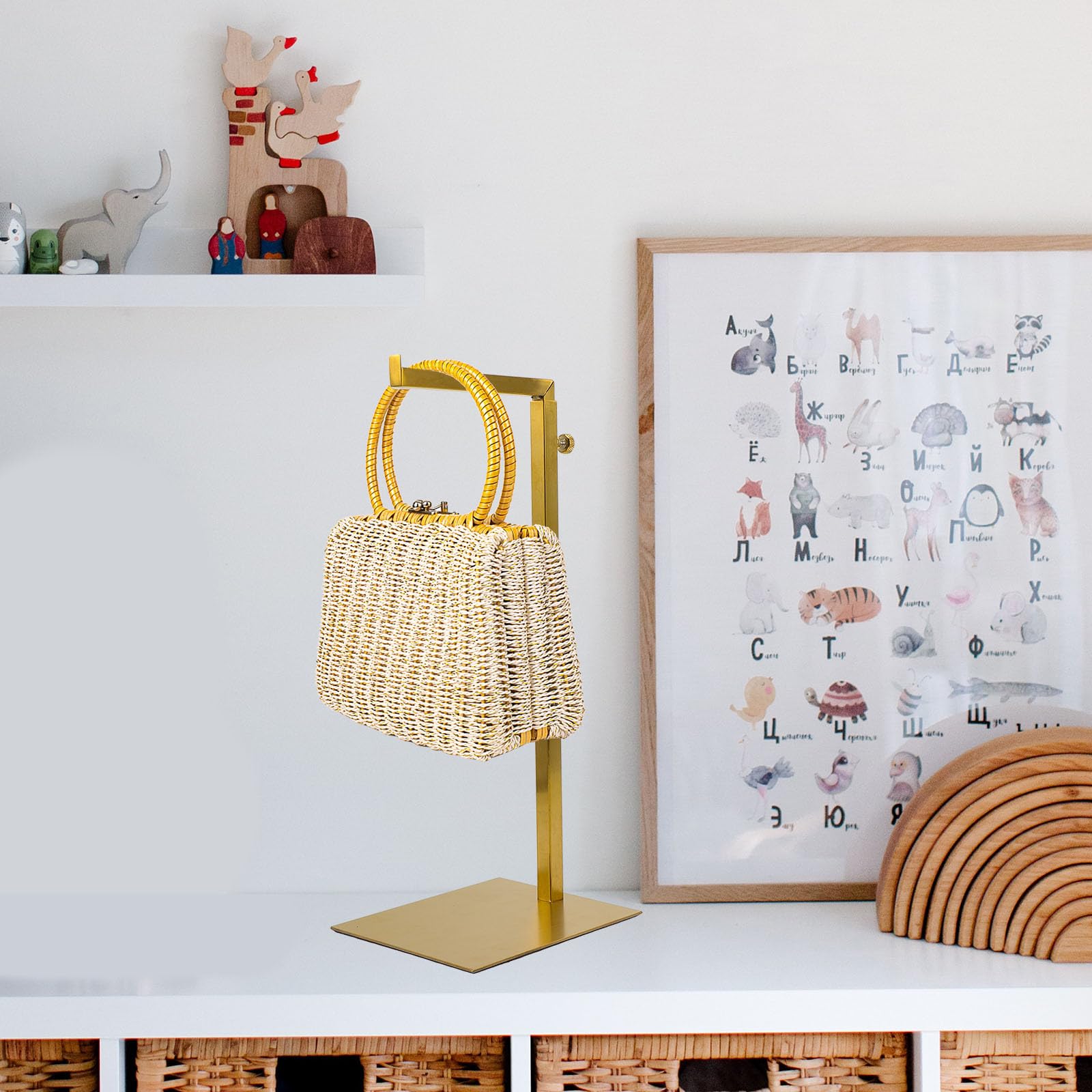 Beavorty Soporte para Colgar Bolsos y Corbatas de Acero Inoxidable Diseño Vertical Organizador de Almacenamiento para Armarios en Comercios y Casas