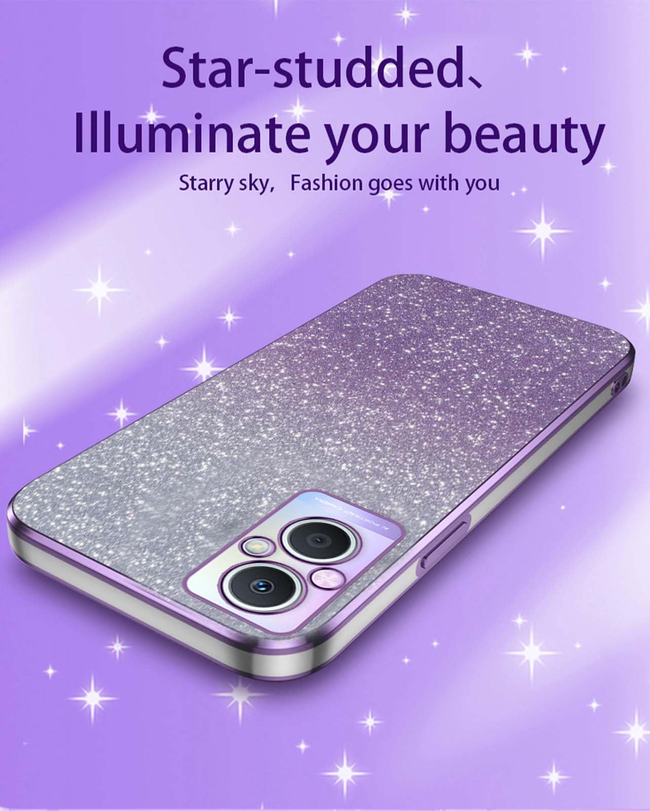 HAOYE Cover per Oppo Reno 8 (Reno8) 5G, Custodia in Modello di Stampa HD, Antigraffio Back Cover + Bordo in Silicone Morbido TPU Protettiva Case (Foglia di Acero