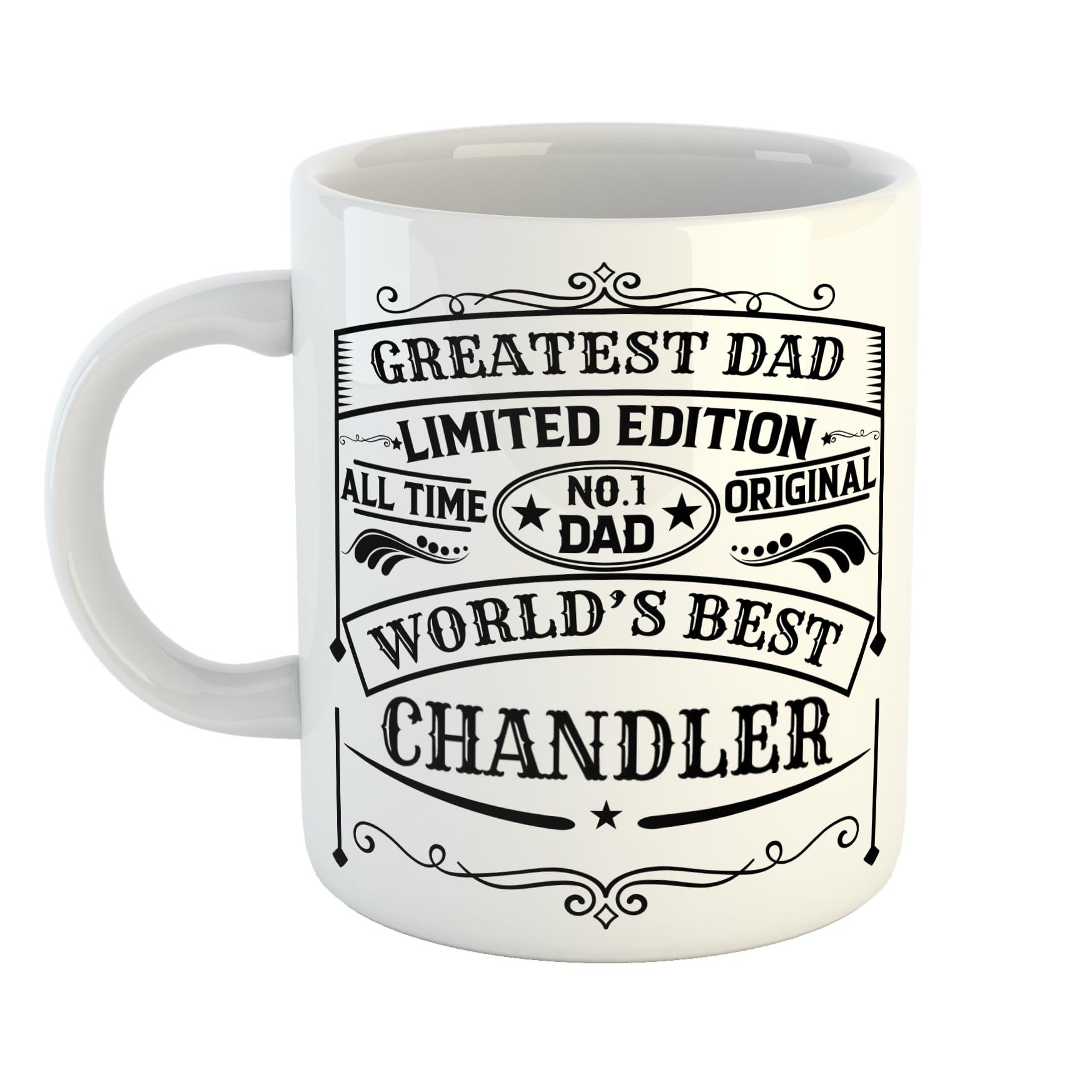 Just The Shirt Greatest Dad World's Best Chandler Limited Edition No 1 Dad Vintage Style Print Mug