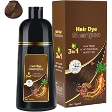 Light Brown Hair Dye Shampoo for Gray Hair Coverage, 3 in 1 Semi Permanent Hair Color Shampoo Hair Dye for Women Men, 500ml