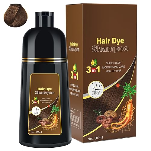 Miniatura 8 de IIIMEIDU Champú de tinte para el cabello marrón oscuro 3 en 1, champú instantáneo para el color del cabello para mujeres y hombres, ingredientes