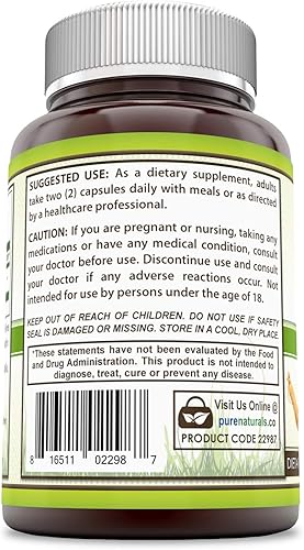 Miniatura 2 de Pure Naturals Complejo de ginseng - 1000 mg por porción, 120 cápsulas por botella - Apoya la función inmunológica saludable, la salud del cerebro,