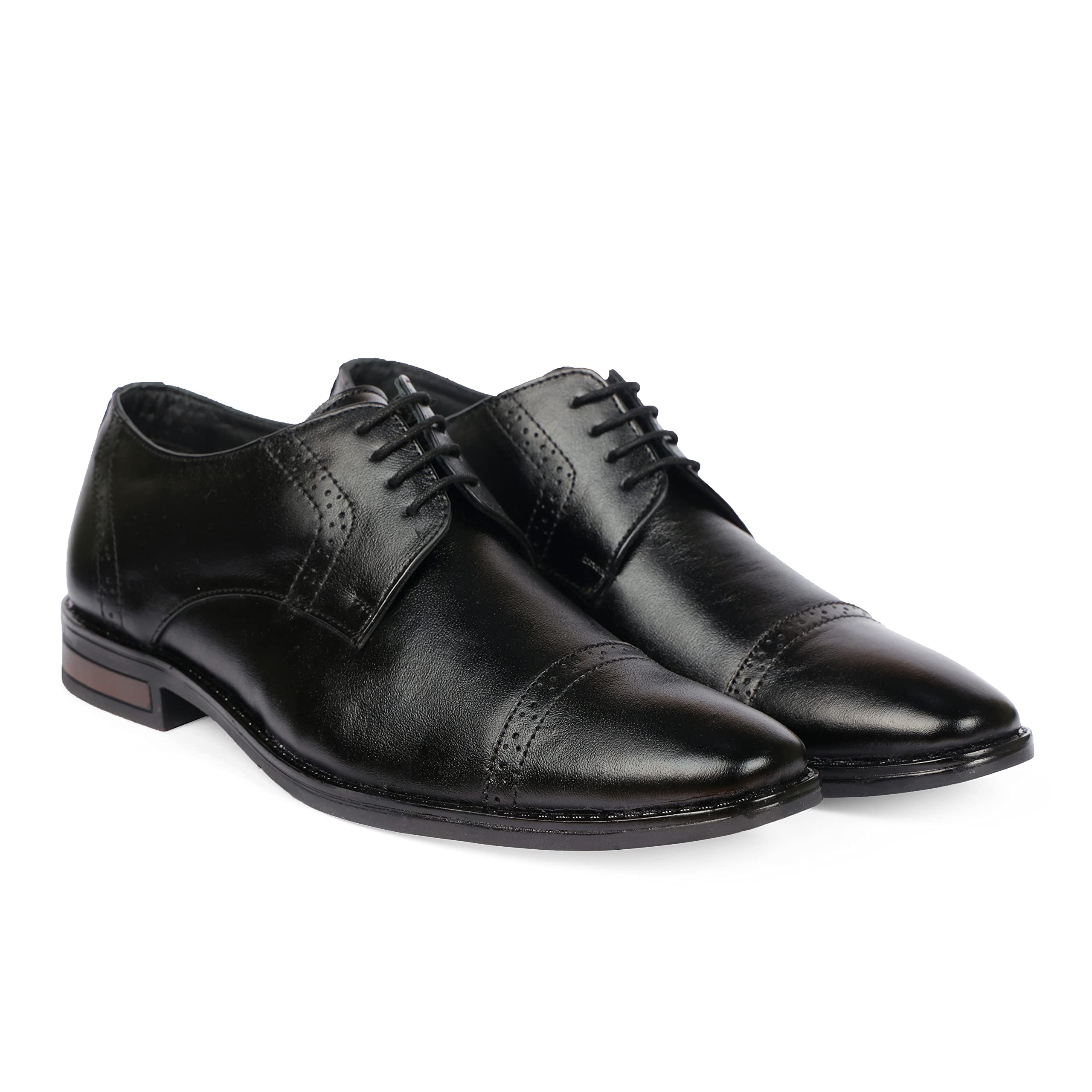 Swiss Dapper Men's Formal Black Leather Shoes - Classic Elegance for Every Occasion