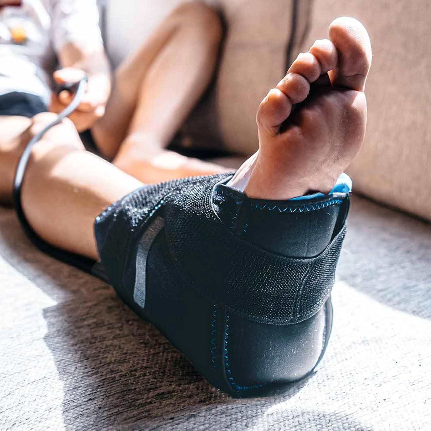 Koprez Foot Ice Pack Wrap with Compression Pump – Reusable Cryotherapy Wrap for Ankle, Heel, Achilles Tendon Pain Relief, Swelling & Injury Recovery, Universal Fit for Athletes