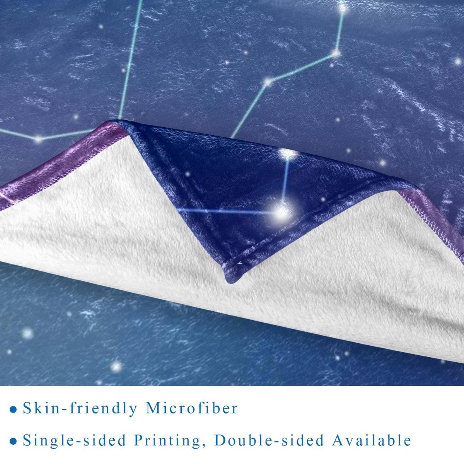 Manta de forro polar, súper suave y lujosa, diseño de cielo estrellado