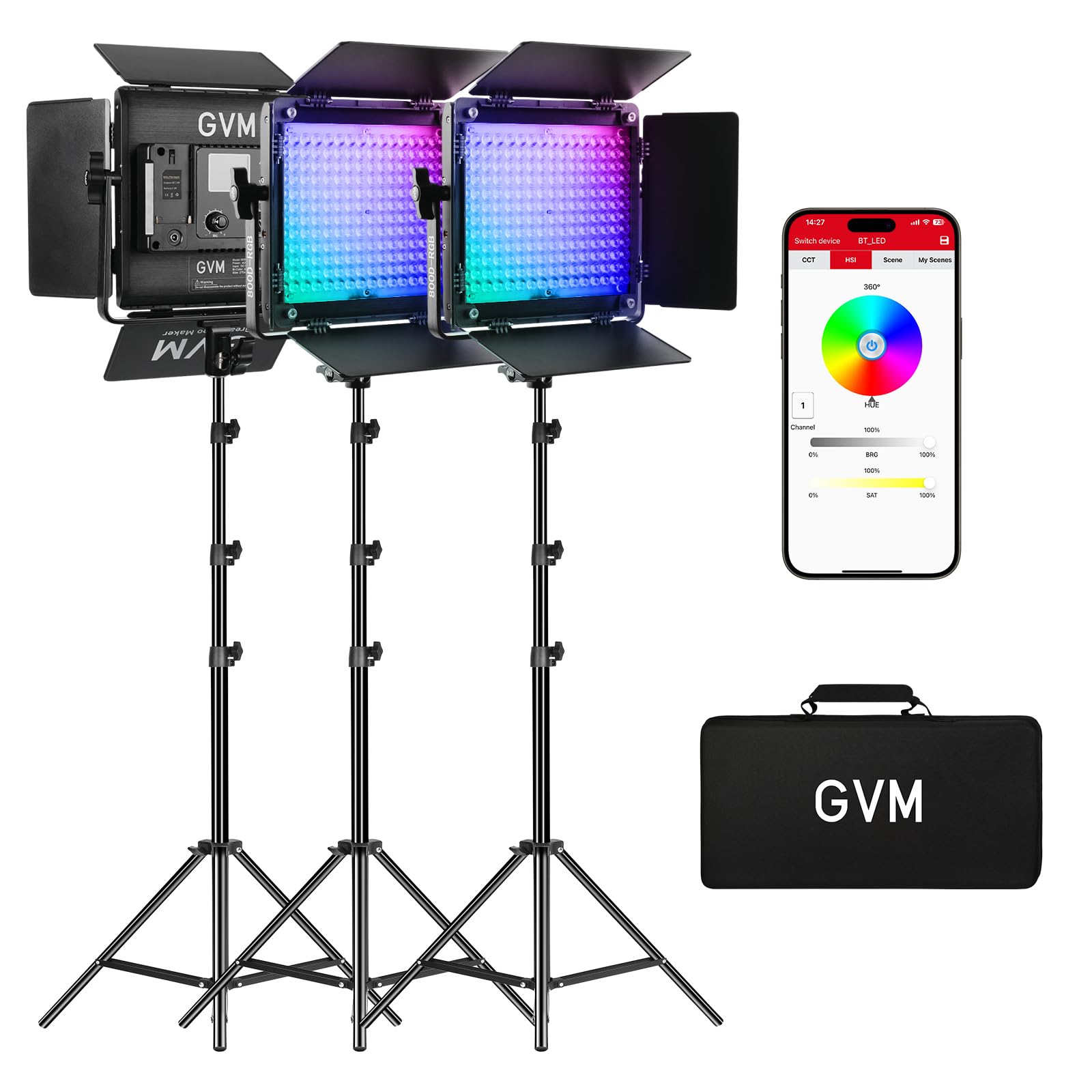 Amazon.com : GVM RGB LED Video Light Kits, 800D 6X Upgraded Studio