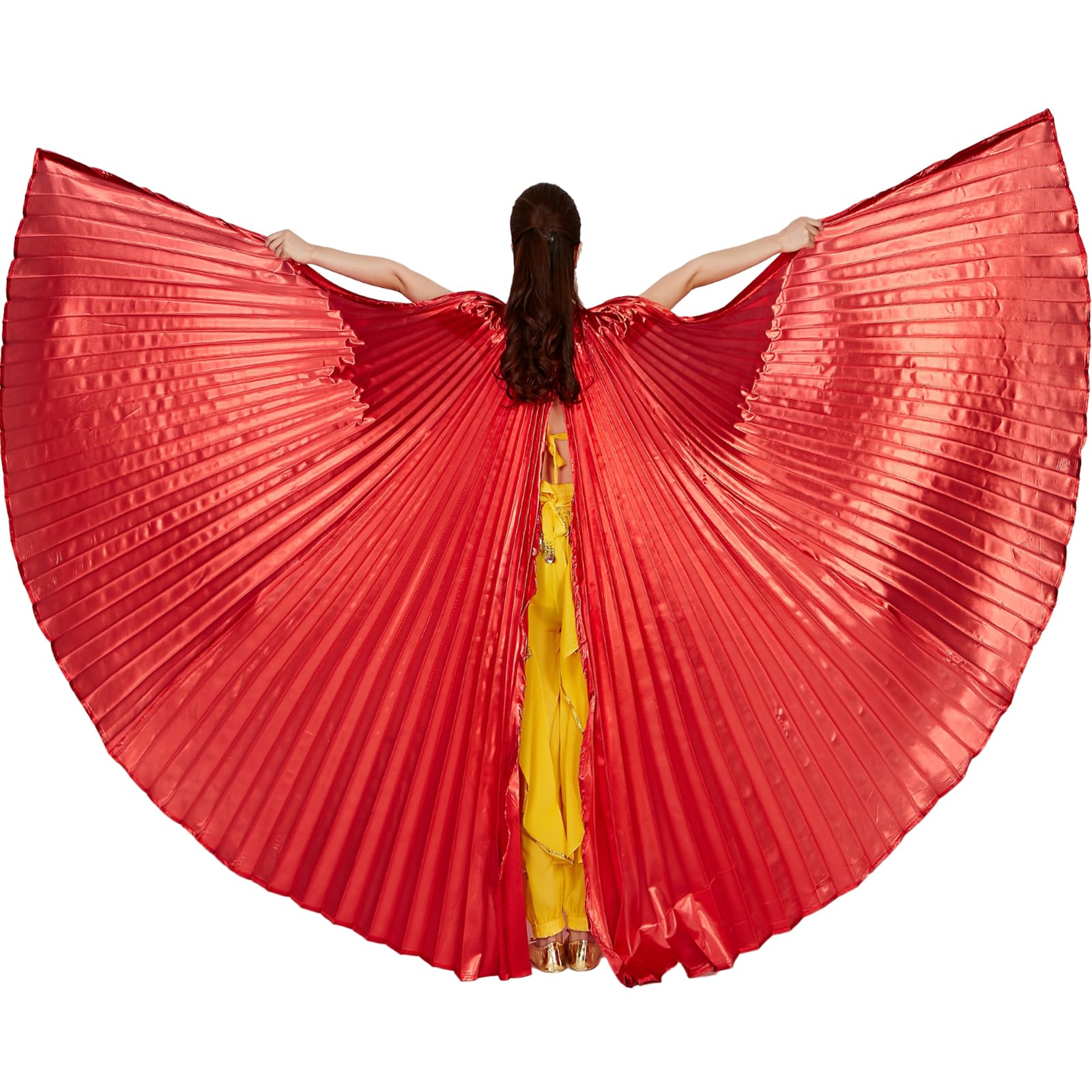 Baisdan Opening Isis Wings with Sticks, Belly Dance Butterfly Wings for Women Halloween & Carnival Performance Costume