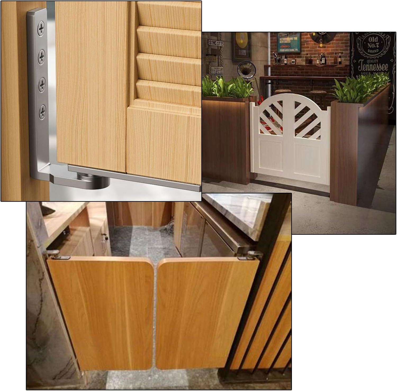 304 Stainless Steel Thick Cafe Door Gravity Hinges Swinging Door Hardware Saloon Door Hinges