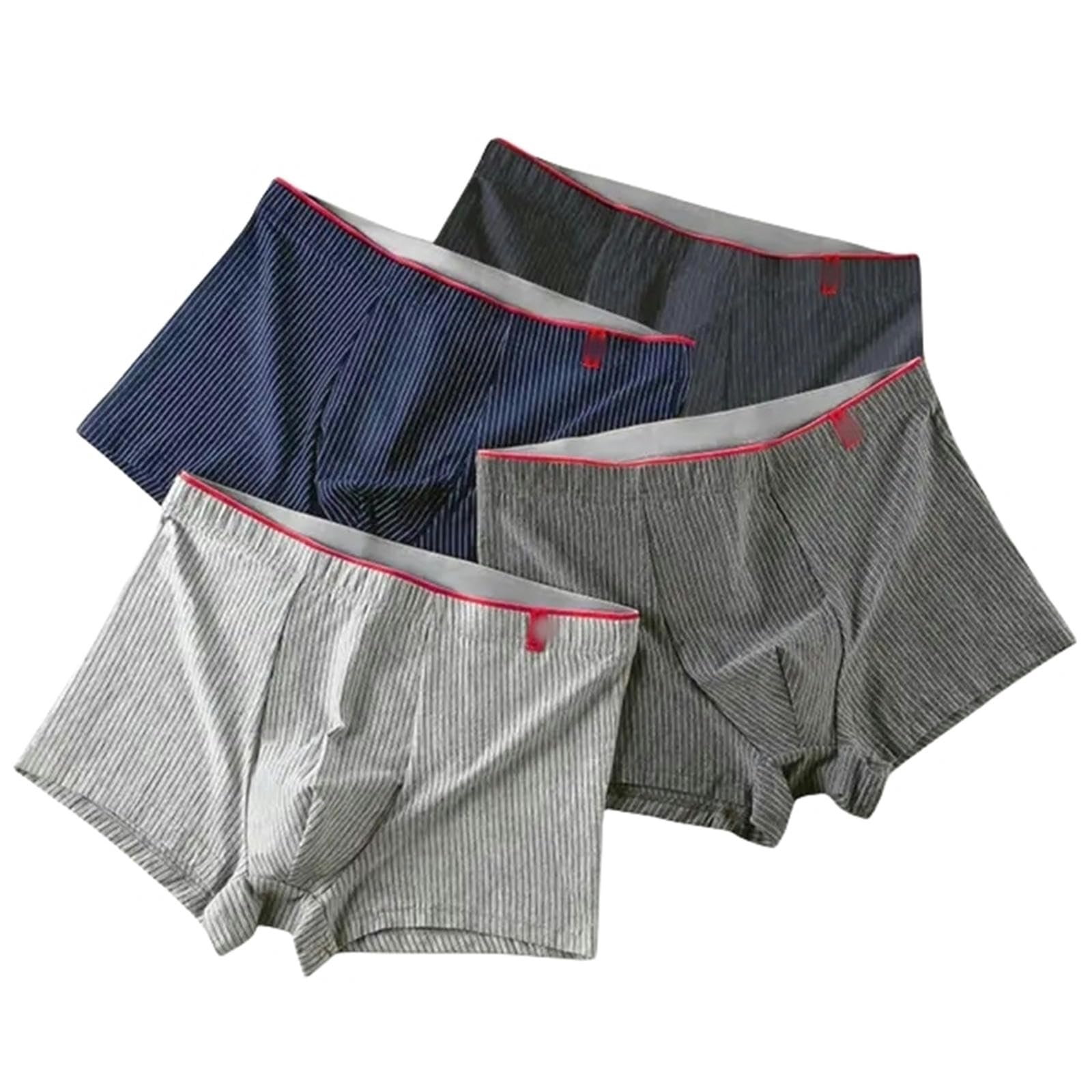 Calzoncillos Ropa Interior para Hombres Boxer Antibacterial Underpants Algodón Suave Y Transpirable Humedad Bragas Absorbentes