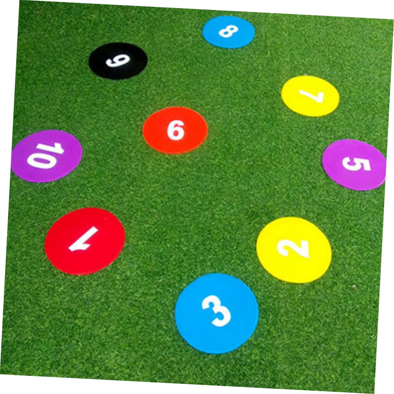 10pcs Soccer Training Marker Number Trays Professional Football Training Sign Discs for Agility Drills Random Colors and Tear Design
