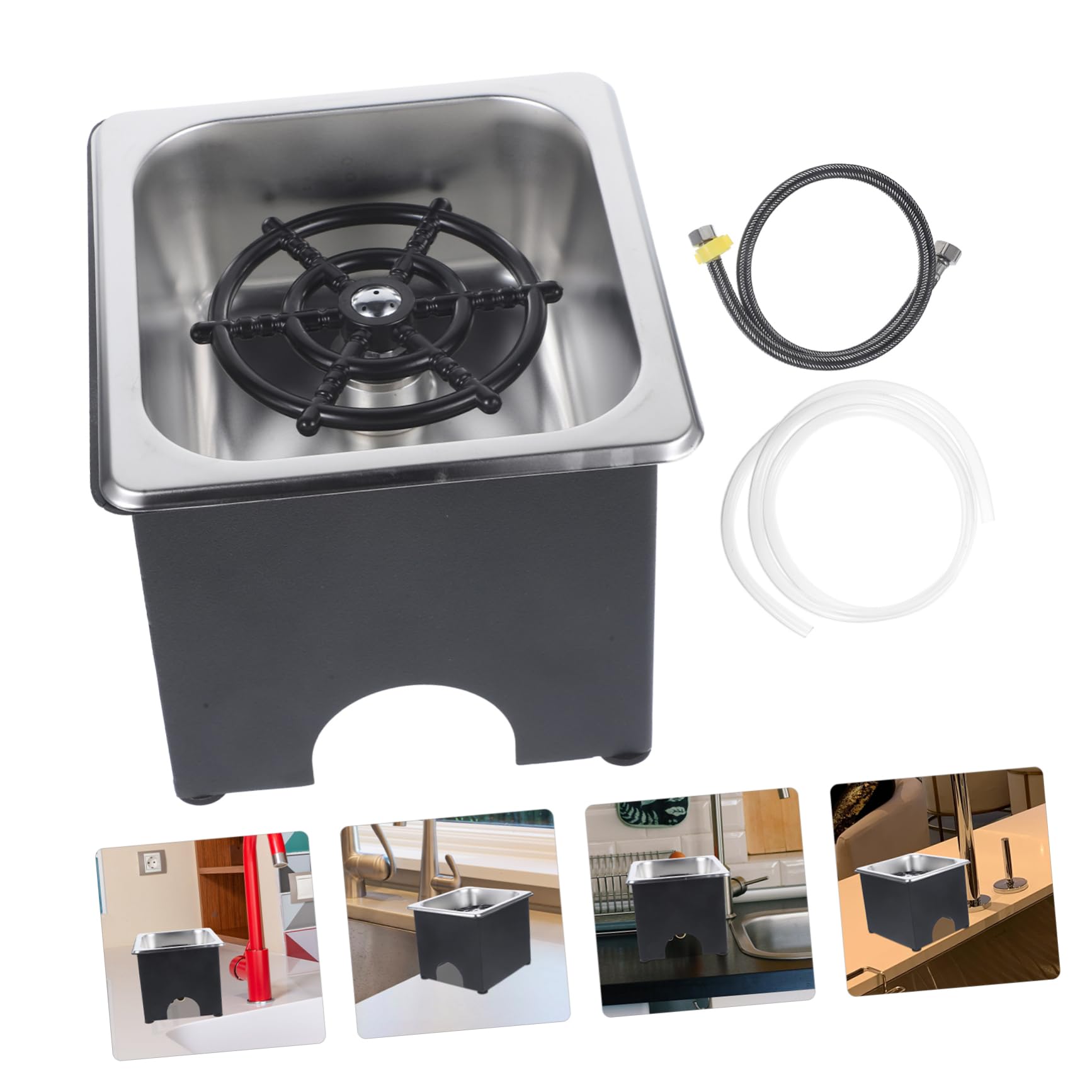 Uonlytech Sciacquabicchieri per Bottiglie di Vetro da Bar Utilizzabile per Bar e Uso Domestico Sciacquabicchieri Automatici in Acciaio Inox Risparmia e Fatica Risciacqua Residui Rapidamente
