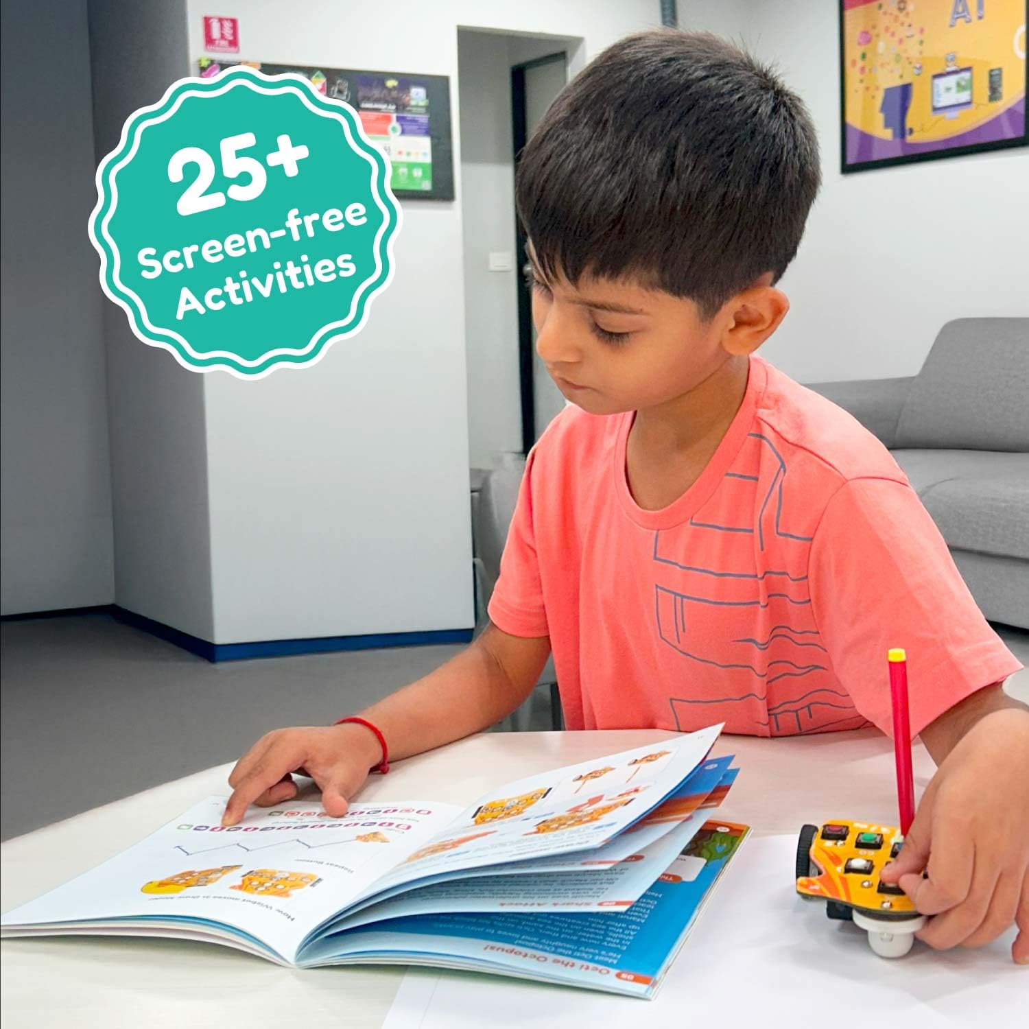 Wizbot Maxx Adventure Quest Screen-Free Robot Toy Kit for Kids Age 6-7 Years | Play Games & Draw with Robot | 25+ Screen-Free Activities | Birthday Gift for Boys and Girls | Robotics Kits for Kids 2