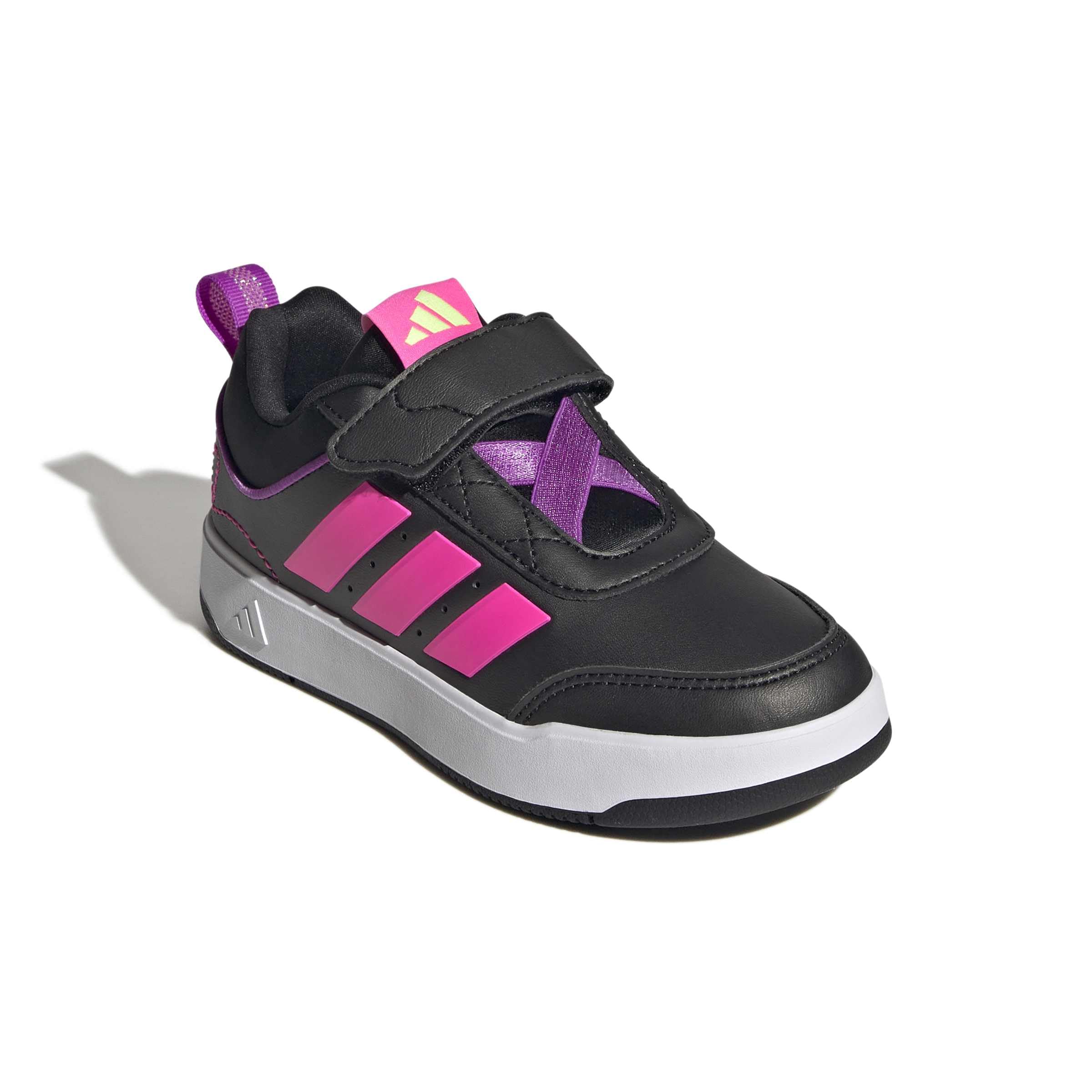 adidas Uniseks - dzieci Tensaur Sport 3.0 Girls Kids Shoes, core black/lucid pink/purple burst, 30 EU