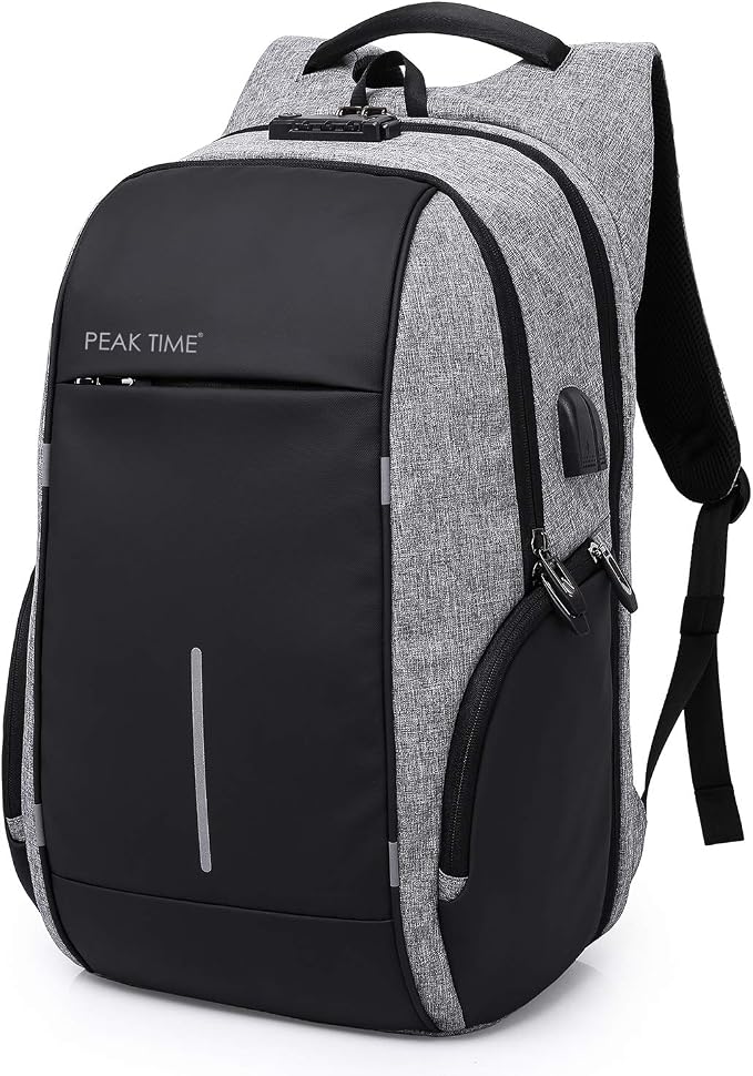 Peak Time Zaini da cittá Zaini per laptop borse zaino Zaini da viaggio  PT-304 Grigio M : Amazon.it: Valigeria