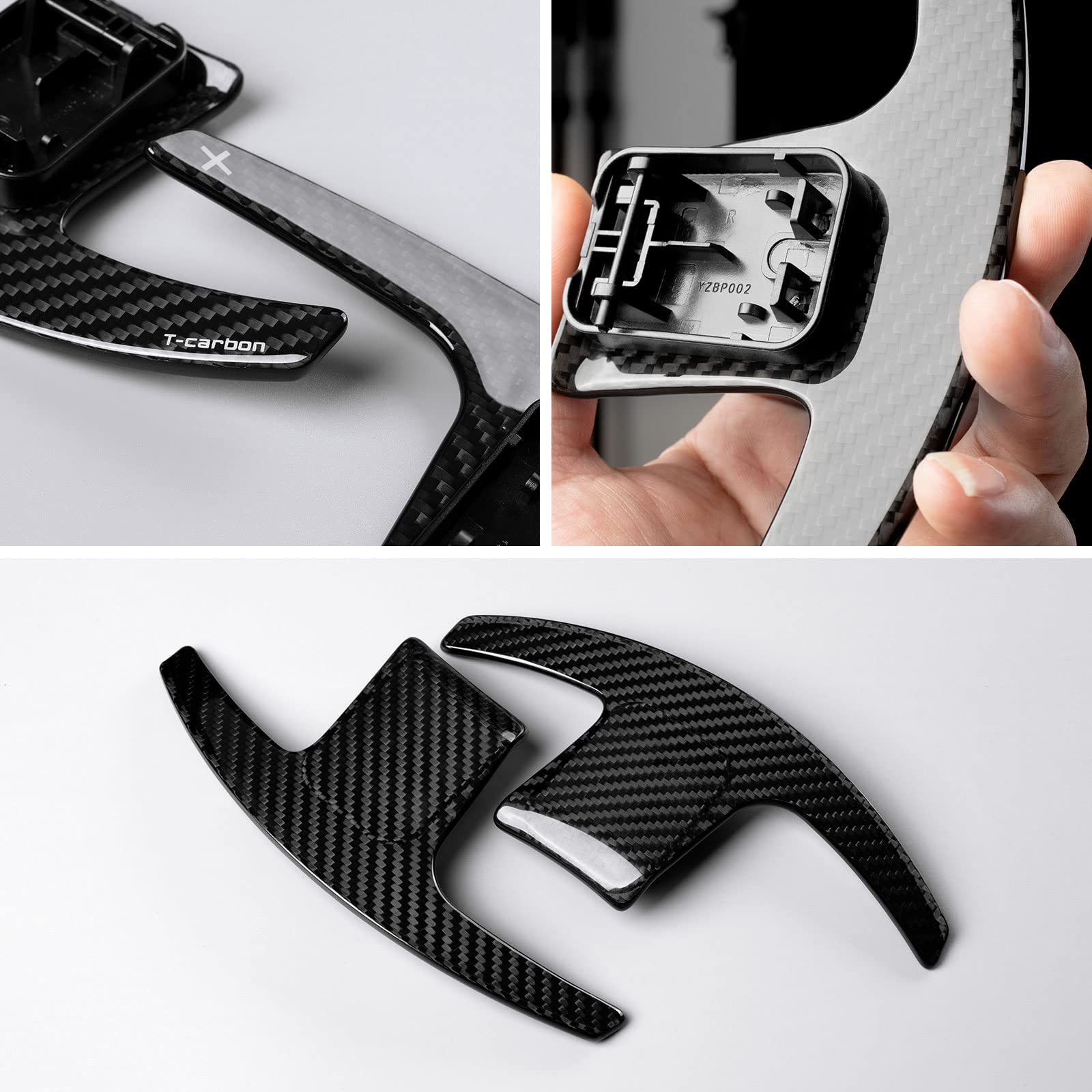 Amazon.co.jp: T-carbon カーボンファイバー 交換用パドルシフター 