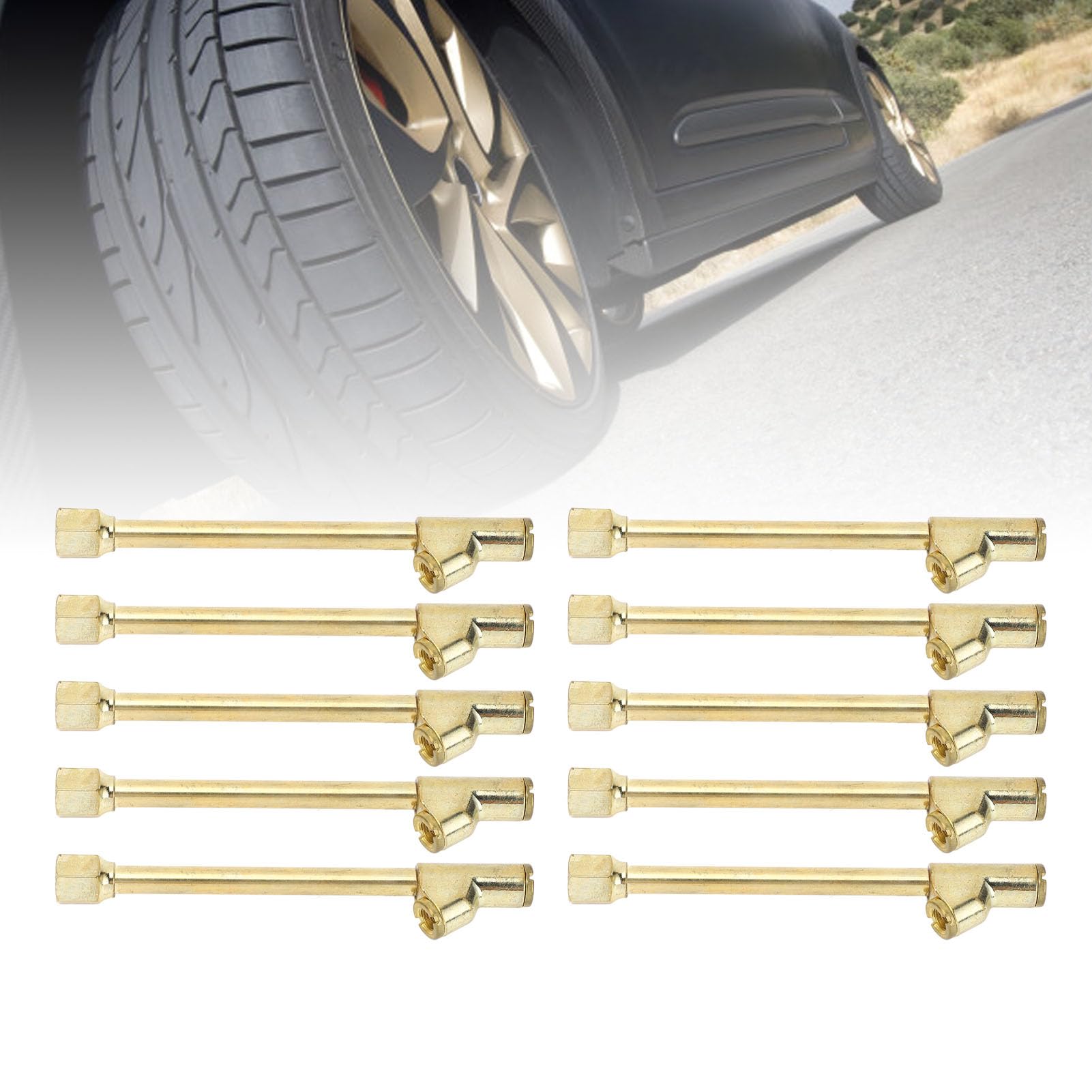 Inflador de Neumáticos Duradero con Mandril de Aire FNPT de 1/4 Pulgadas de Doble Cabezal para Camiones, Ciclos, Motocicletas y Coches