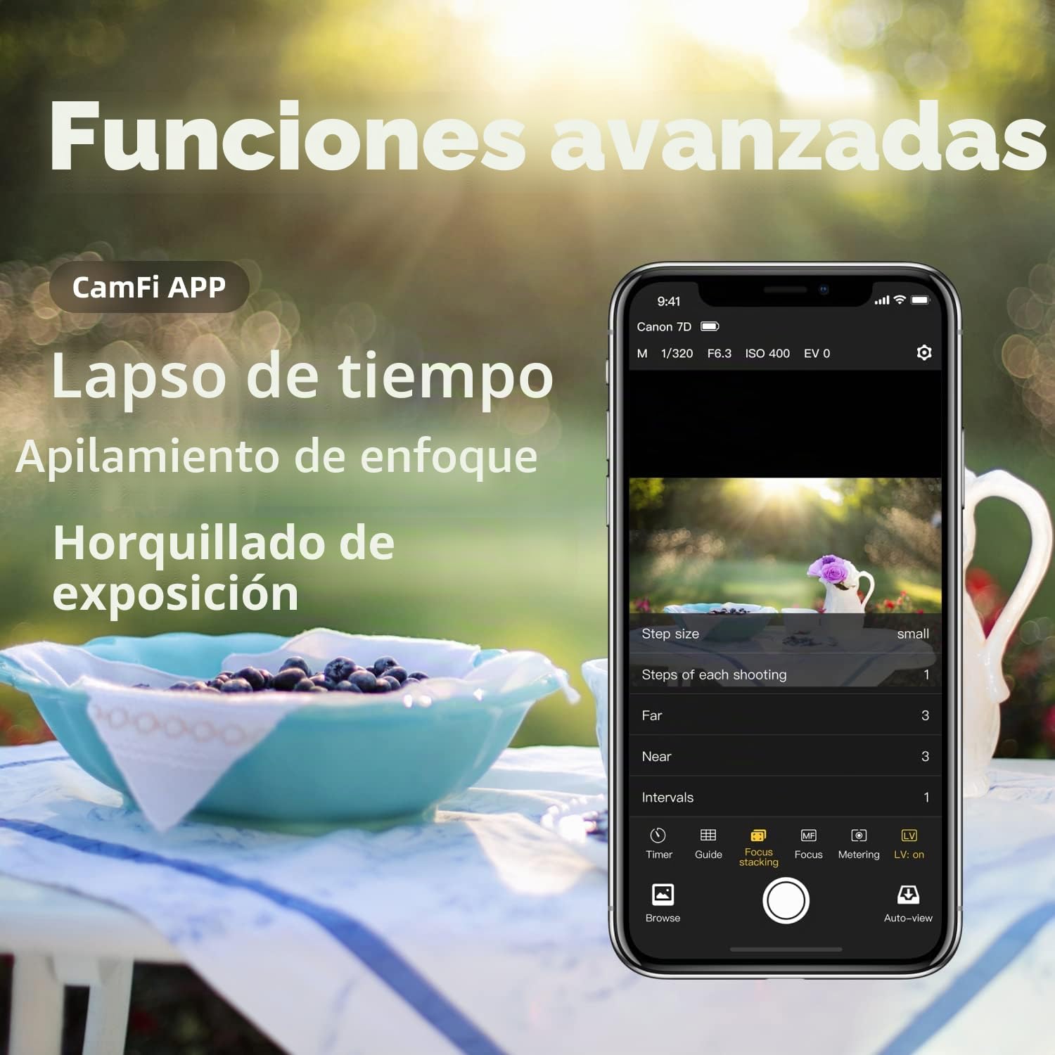 3 Plus DSLR Wireless Camera Remote Controller, WiFi y 4G High Speed Capture and Transmit Aperture, Shutter, ISO, Live View, Focus Stacking, Support CP1 LR