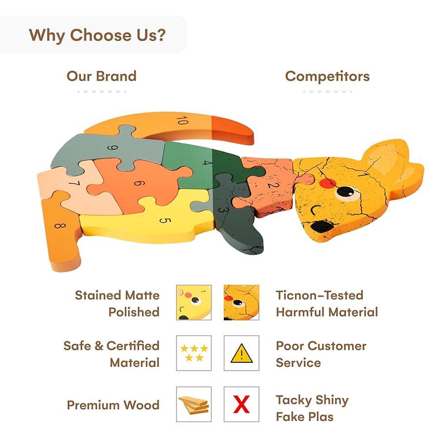 Amazon.co.jp: 木製カラーアニマルパズル_ 4セット_7649 : おもちゃ