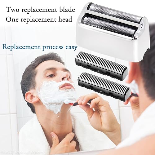 Miniatura 7 de FXFS2 - Lámina de repuesto y cortador compatible con la afeitadora Bab-yli-ss PRO Barbe-rology, cabezal de afeitadora para cuchilla de repuesto