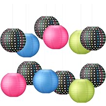 12 Pcs Chalkboard Brights Classroom Paper Lanterns 10 Inch