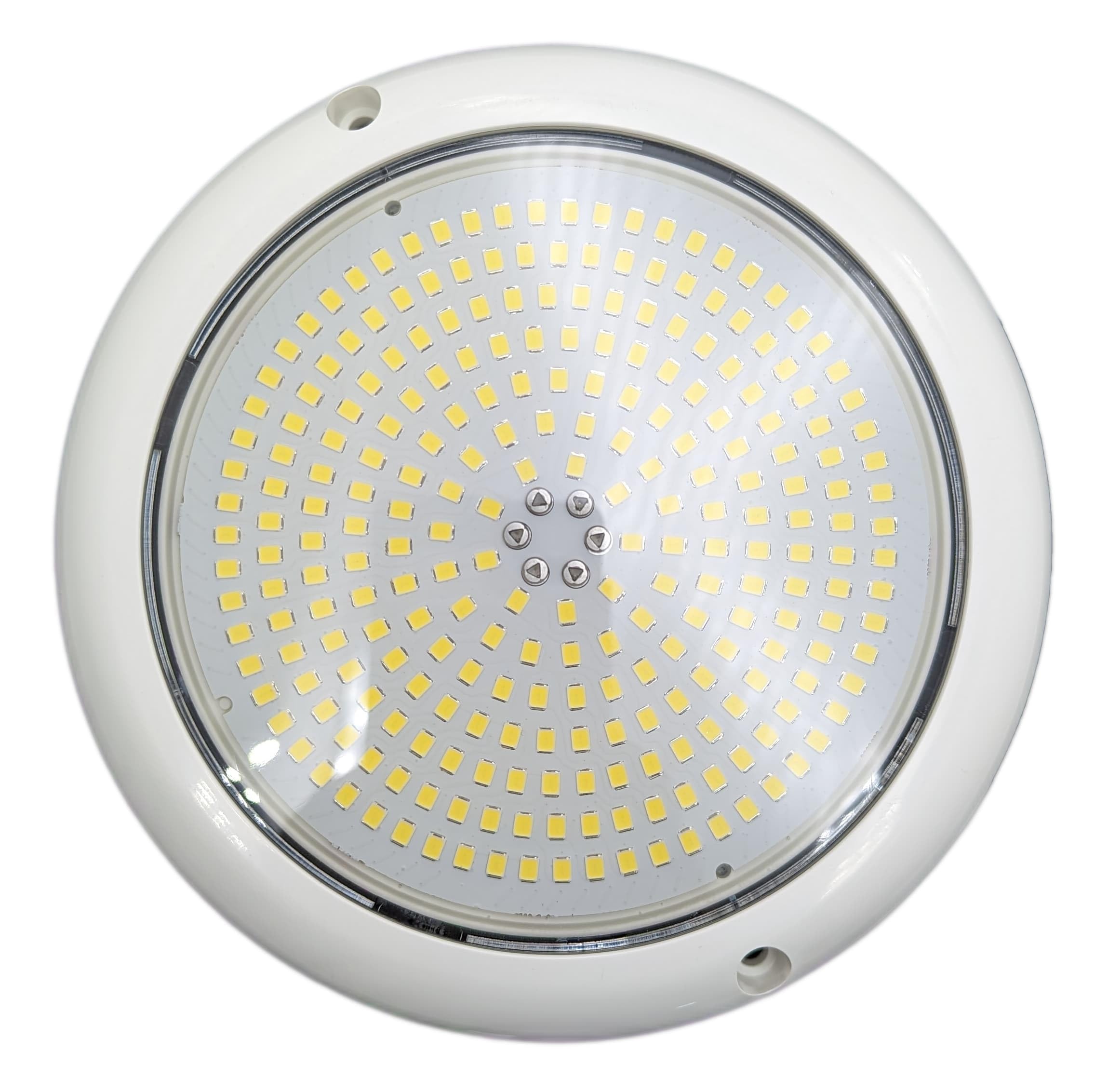 SWIMHOME Foco LED Piscina Mini Superficie Relleno Resina ABS Blanco Ø15cm 15W 12V Blanco Cálido 3000K