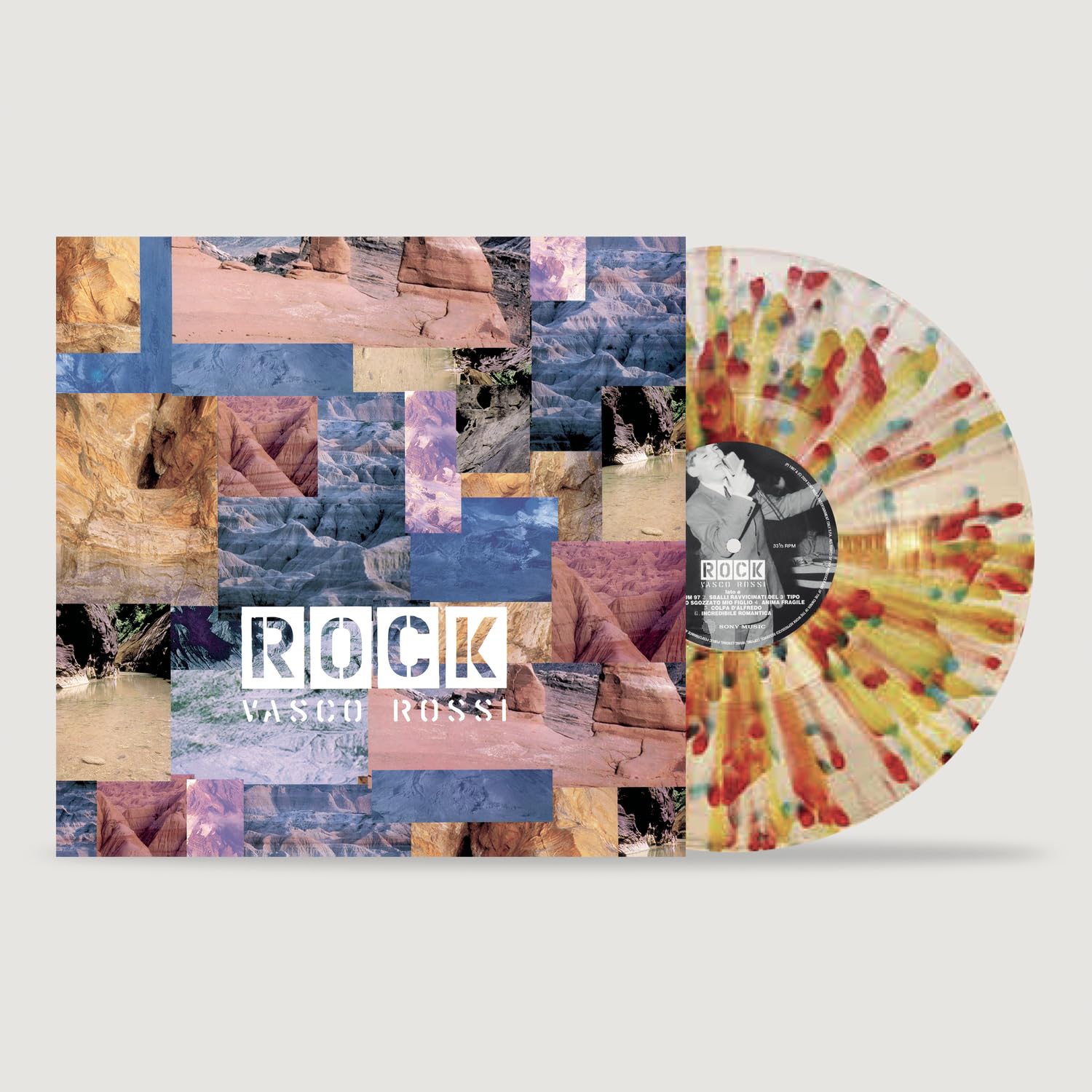 Rock - Clear with Red, Blue & Yellow Splatter Colored Vinyl [Vinyl LP] [VINYL]