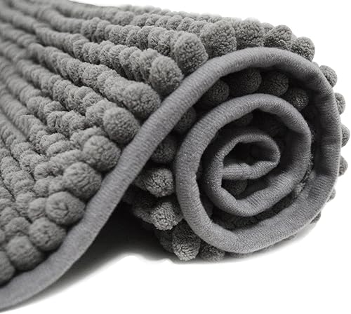 JTdiffer Alfombra de baño pequeña de 15 x 19 pulgadas, antideslizante, súper absorbente, alfombra de baño extrasuave y alfombra de baño de felpilla