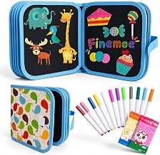 Erasable Doodle Book for Kids, Reusable Drawing Coloring Book with Washable Sketch Pens and Wipes, Mess Free Painting, Travel Toy, Magic Slate for Kids Pillow Book (Malti)