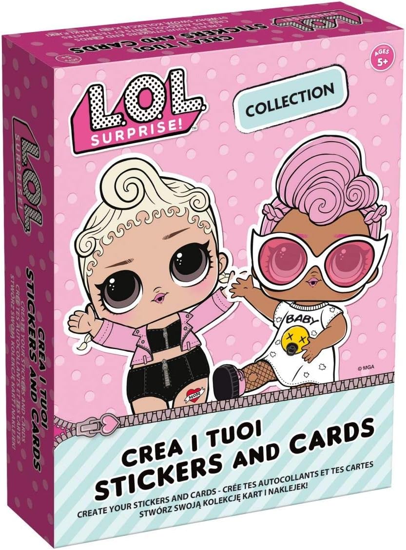 Lisciani 73788 LOL Surprise Create Stickers and Cards Collection, Multicolour