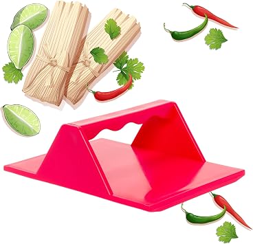 Tamales Masa Spreaders - Kitchen Utensils - Easy Grip Ergonomic Handle by Mindful Design 1 Pack, Red