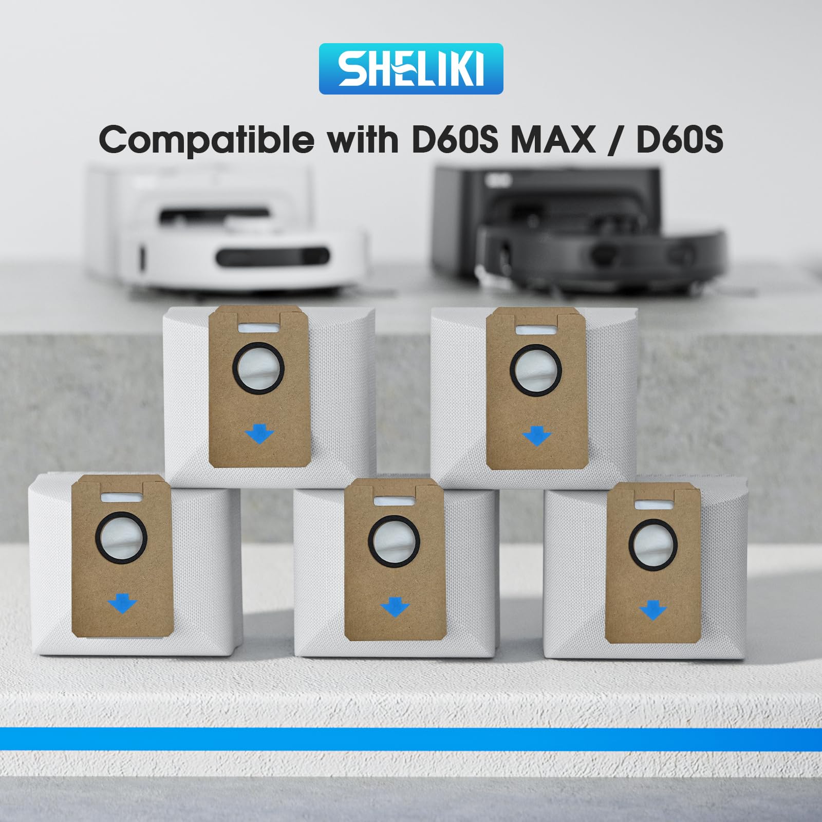 Compatible con D60S MAX, robot de aspiración y trapeador inteligente de navegación LiDAR, accesorios de repuesto (5 paquetes)