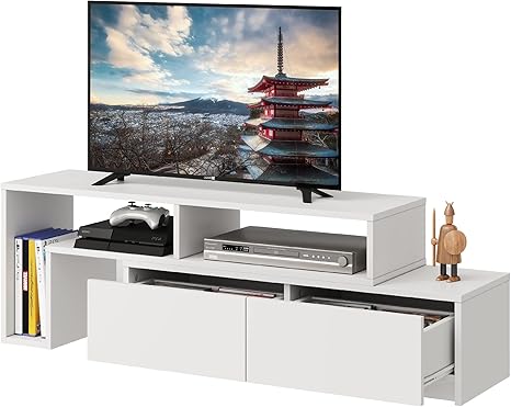 Amazon Wlive テレビ台 テレビボード ローボード 角度自由 コーナー 左右レイアウト 47インチ対応 耐荷重60kg おしゃれ ホワイト ローボード テレビ台 オンライン通販