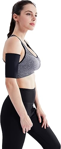 Miniatura 4 de Bakerdani Recortador de brazos para hombre y mujer, manga de compresión adelgazante, quemador lejano de brazo, moldeador de sauna de neopreno