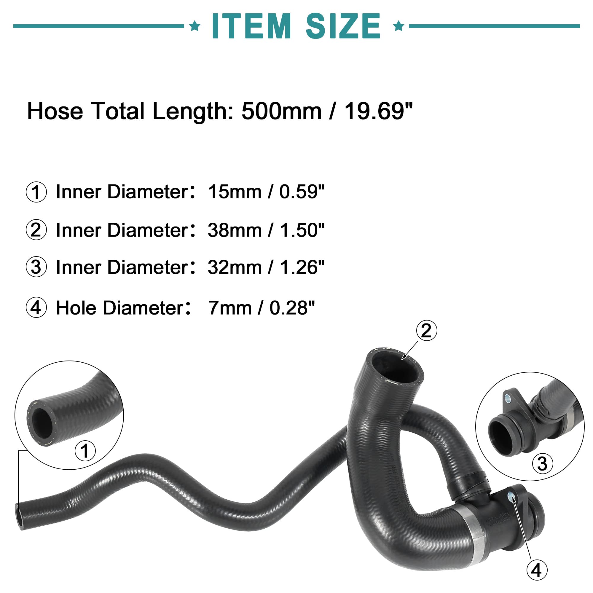 17127535527 Car Accessories Coolant Hose For BMW X1 X3 X4 G01 G02 - View #4