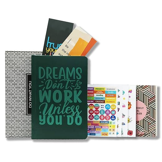 Amazon Basics Undated Planner | Dark Brown Faux Leather | Weekly, Monthly, Yearly Appointment Diary for Students & Teachers | Ideal for School & College Use