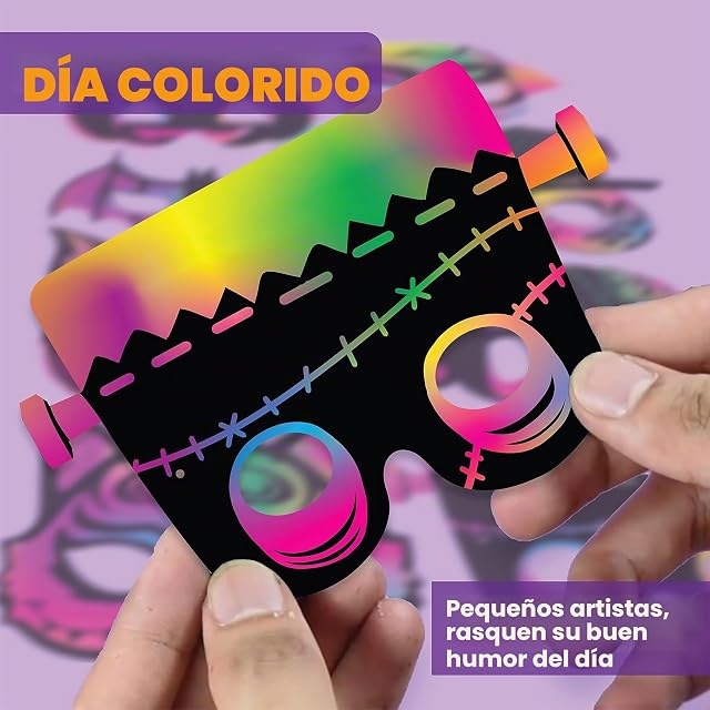 Foto 3 de 8 de JOYIN 32 Máscaras para Arañazos de Halloween Con 8 Diseños