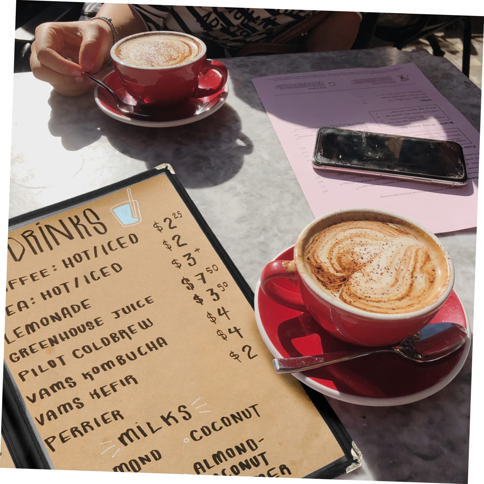 HOMOCONO Menu Recipe Menu Folder Restaurant Menu Protector Transparent Menu Clear Menu Clear Binder Menu Holder Transparent Book Cover Menu Front Cover Brown Paper Bag Insulated PVC